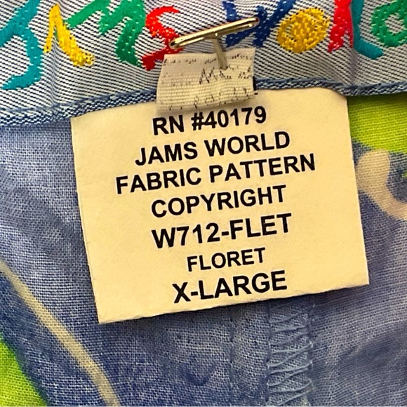 Jams World Floral Ladies XL Pajama Set, Drawstring Pants/Decorative  Buttons - Picture 13 of 16